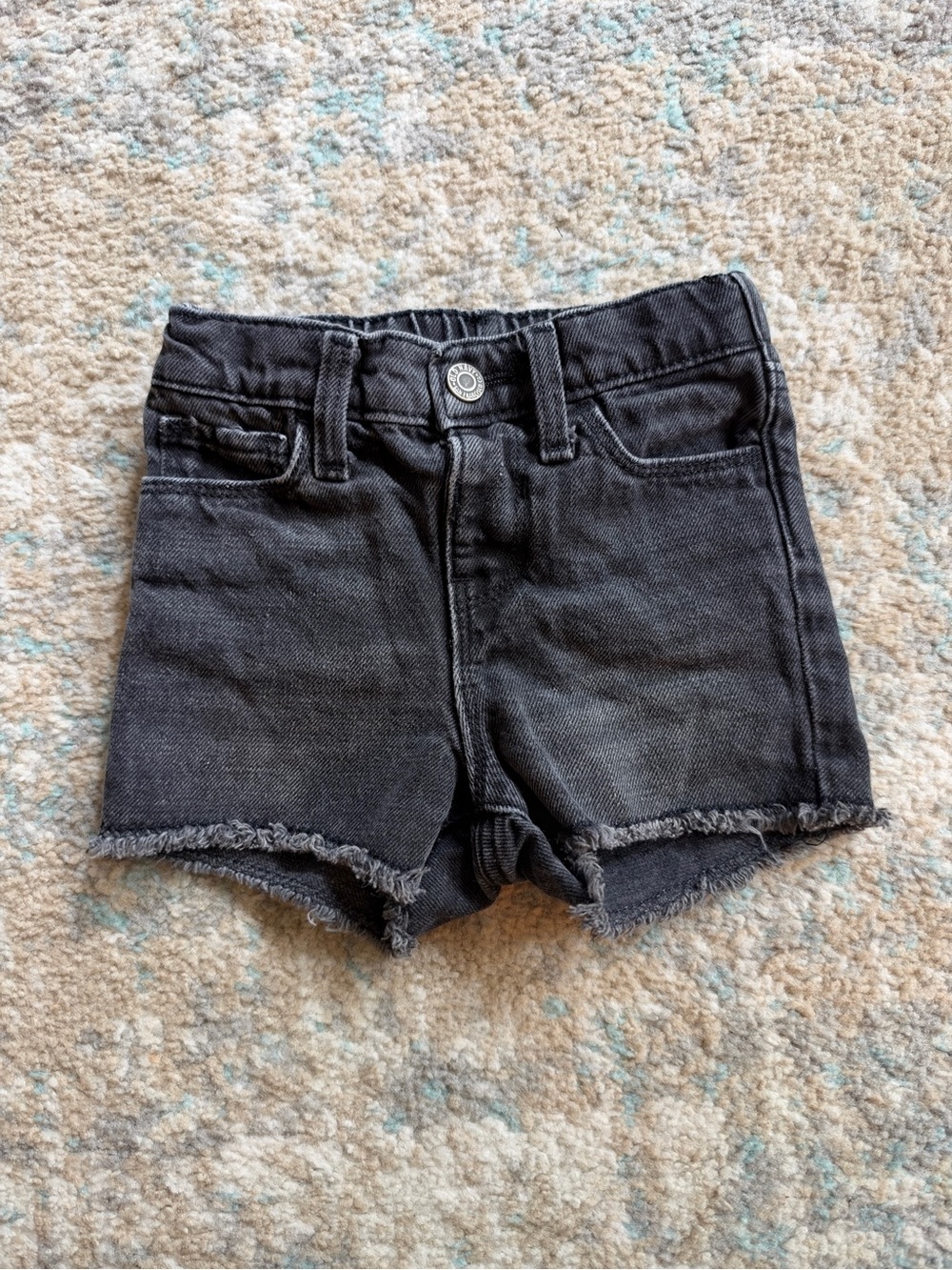 Old Navy Black Frayed Hem Denim Shorts 2T